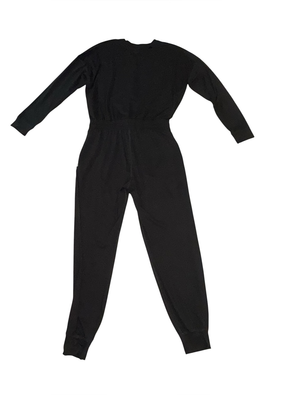 VUORI Lux black Hunley Long Sleeve Slouchy Jersey Knit Lounge Wear jumpsuit - Picture 5 of 7